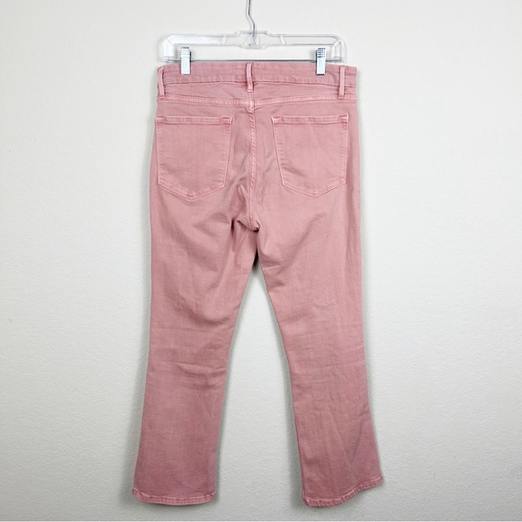 Frame Size 30 Le Crop Mini Boot Cut Crop Jeans Peony Pink - Picture 2 of 11